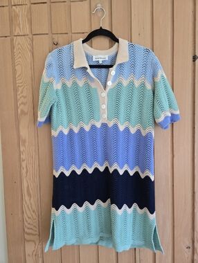 Heartloom Knit Beach Cover-Up | Size XS | Pastel | Oversized | Resort Wear